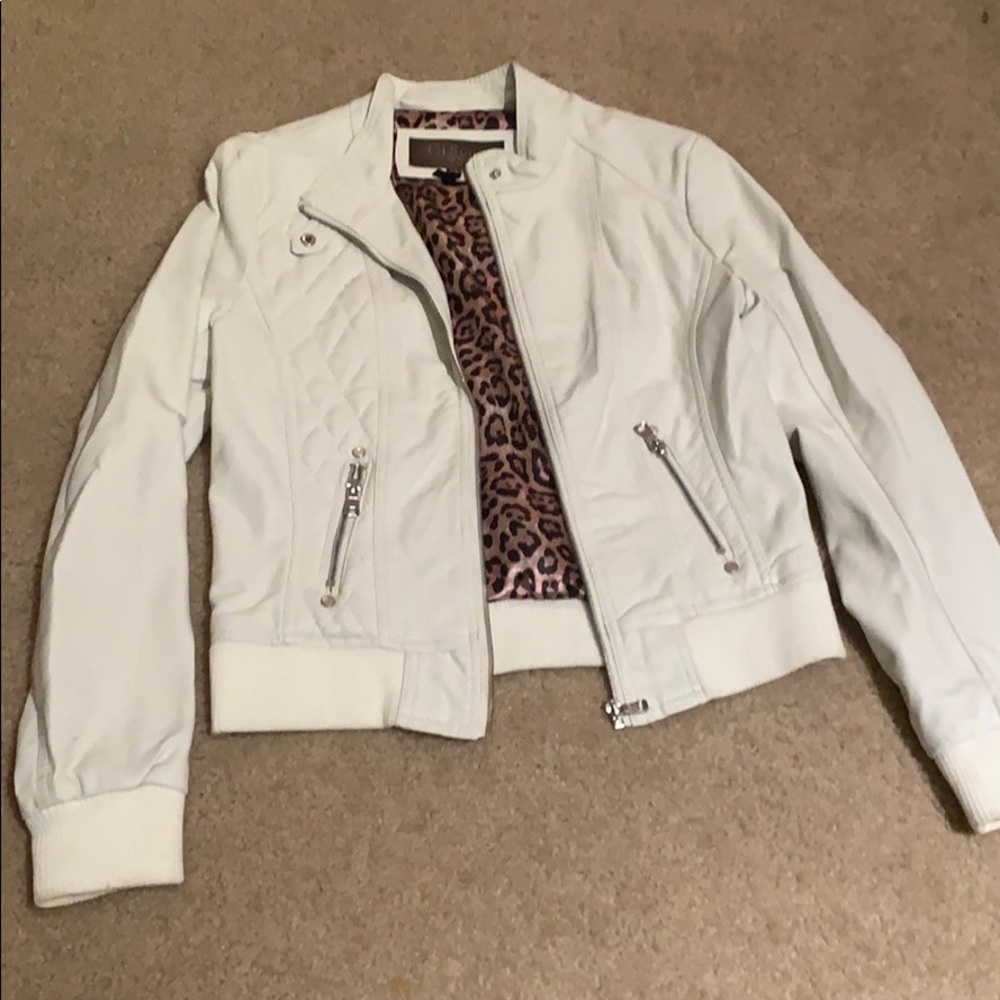 White leather jacket